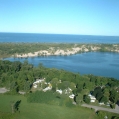 This is an aerial photo of our property that shows our proximity to The Sand Dunes Provincial Park 